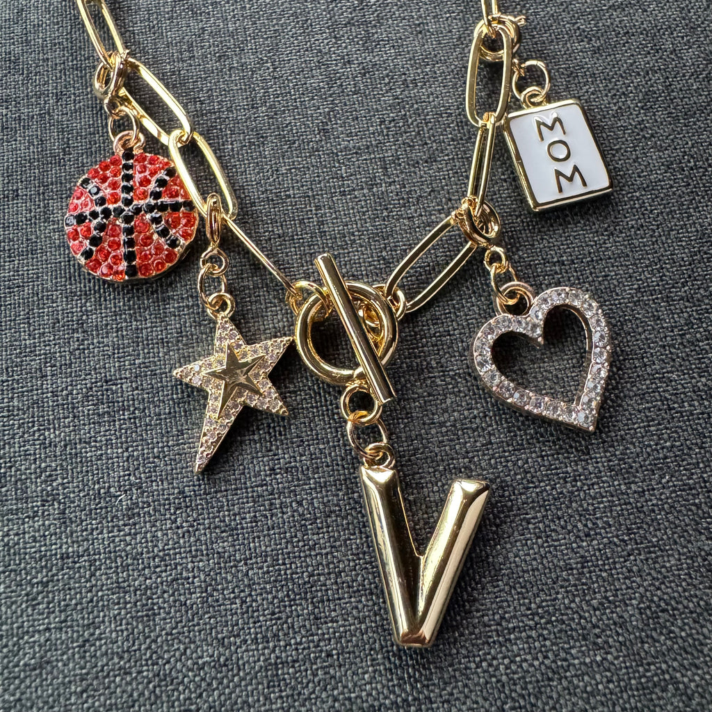 Basketball Stone Mom Necklace