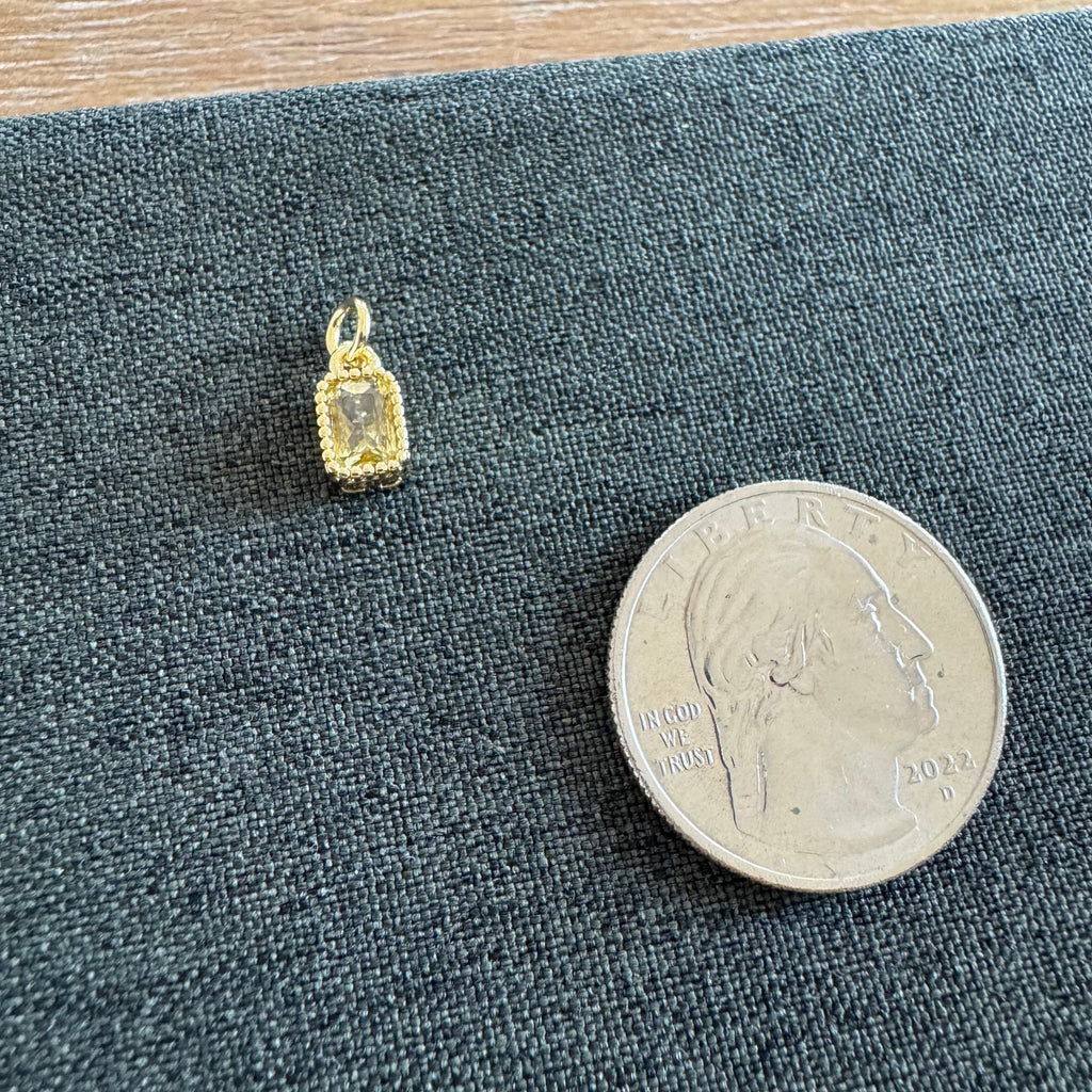 Frame Stone Charm yellow