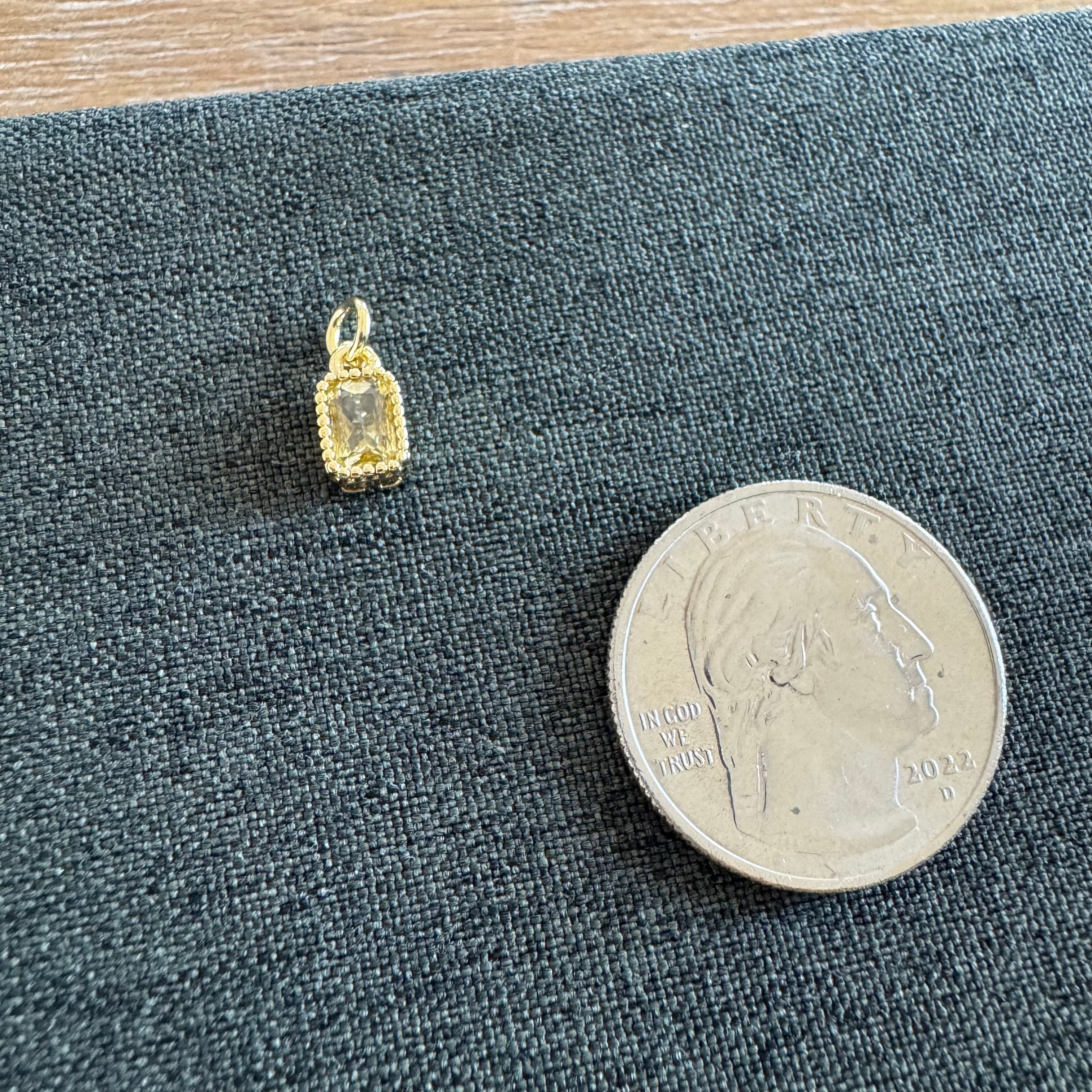 Frame Stone Charm yellow