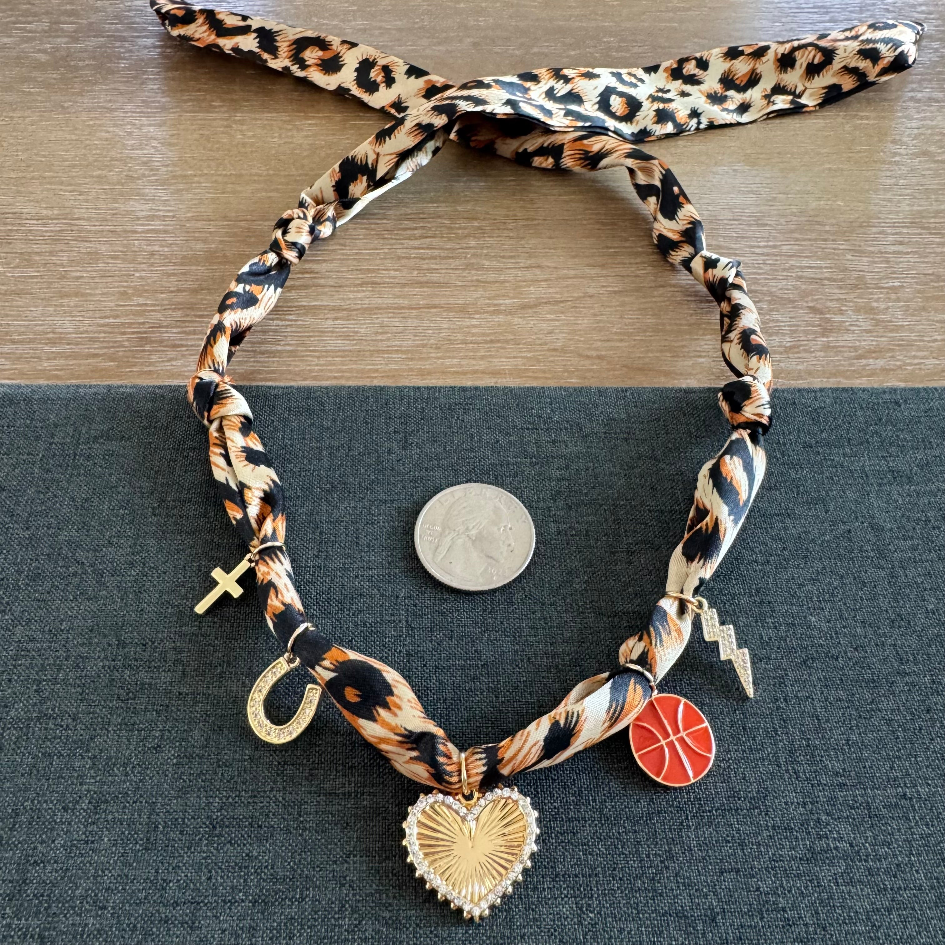 Basketball Bandana Necklace Leopard