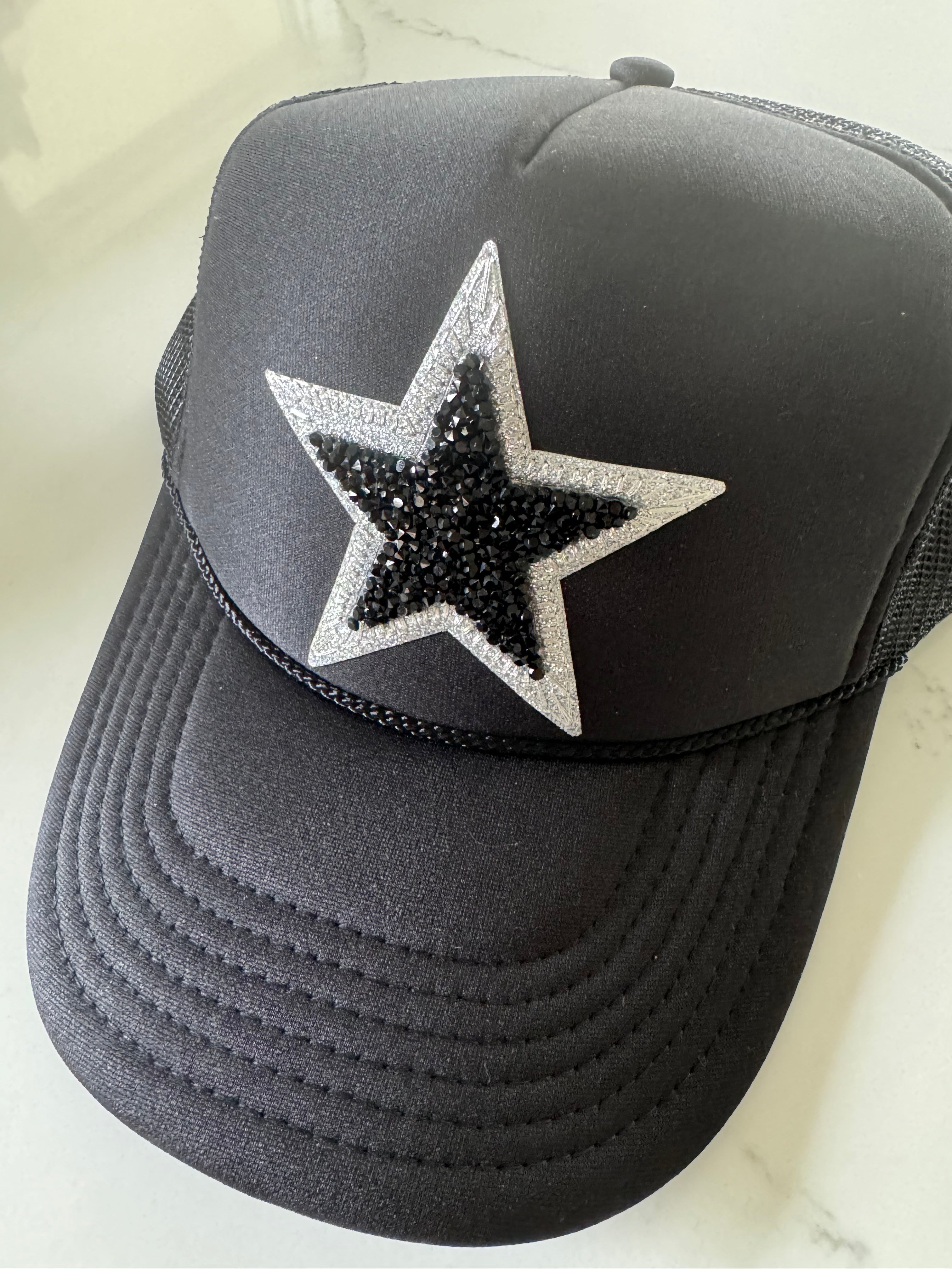 Dual Silver Star Black Hat