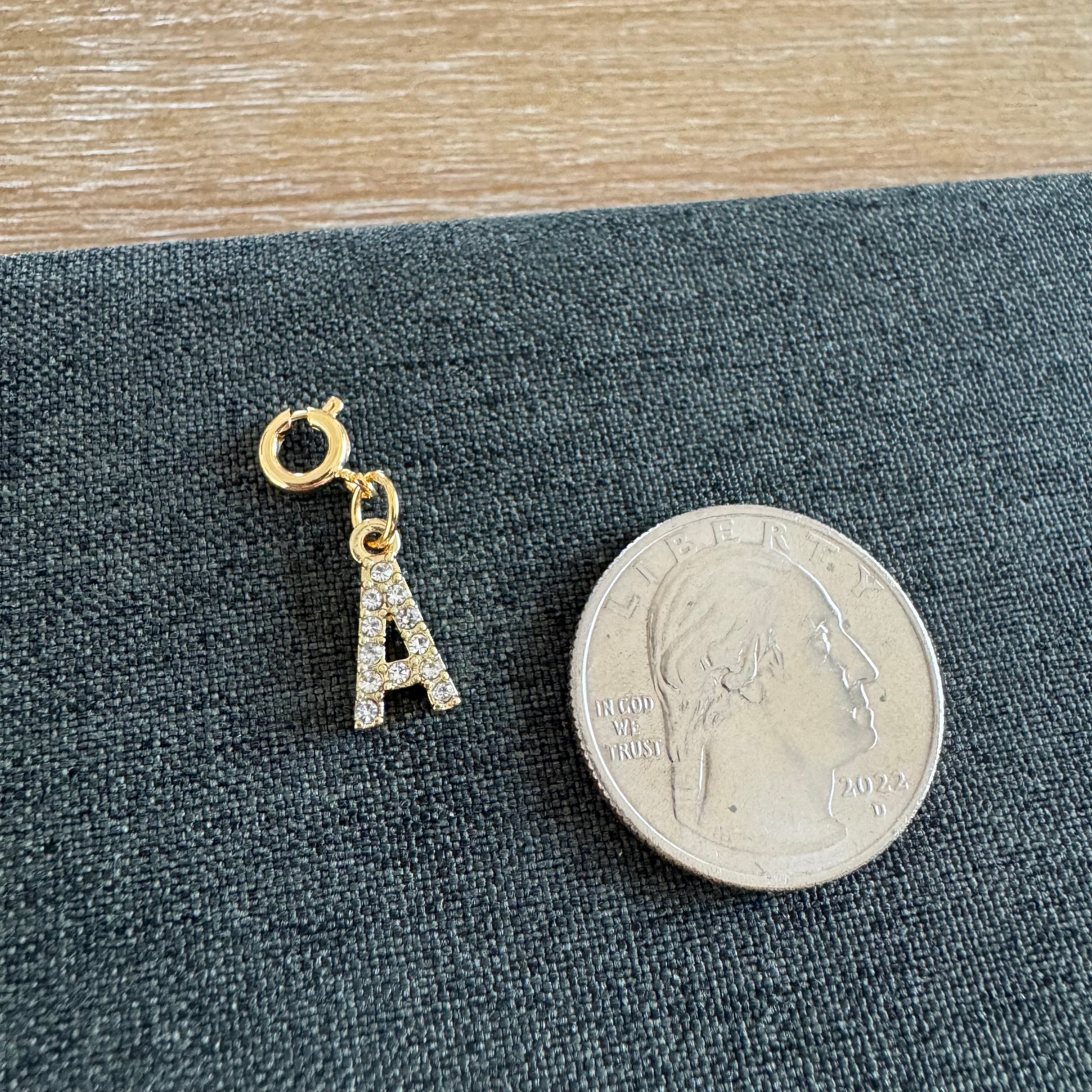 Stone Letter Charm with clasp