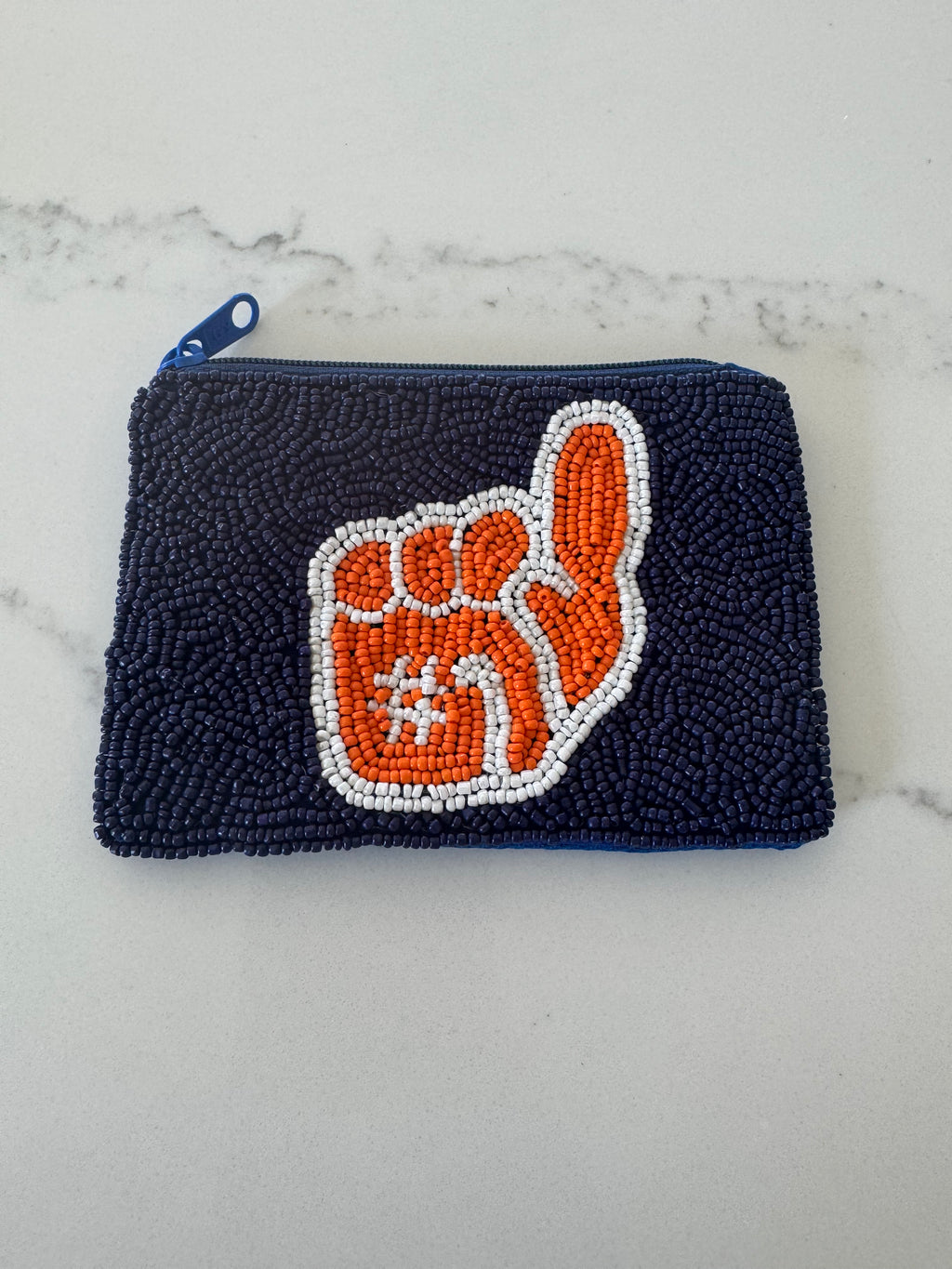 Orange and Blue Zipper Bag