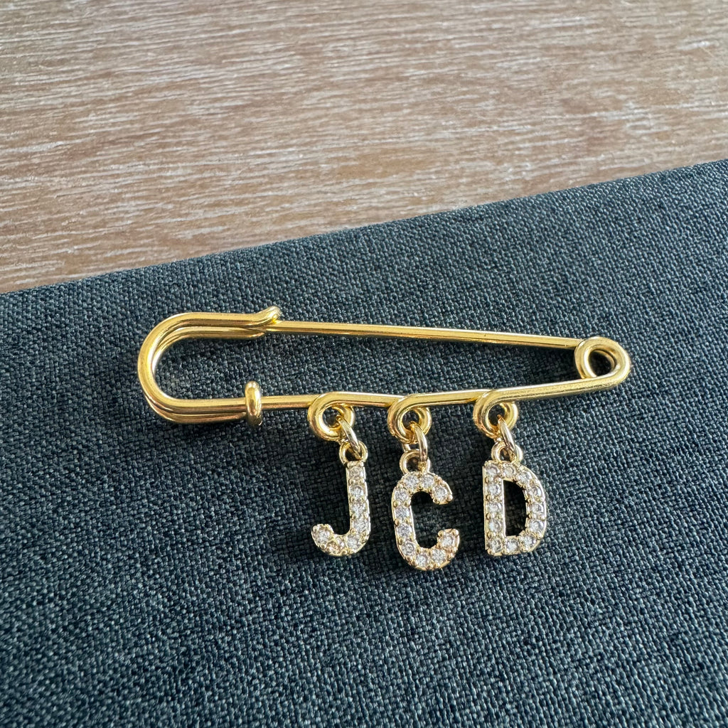 Initial Brooch Pin