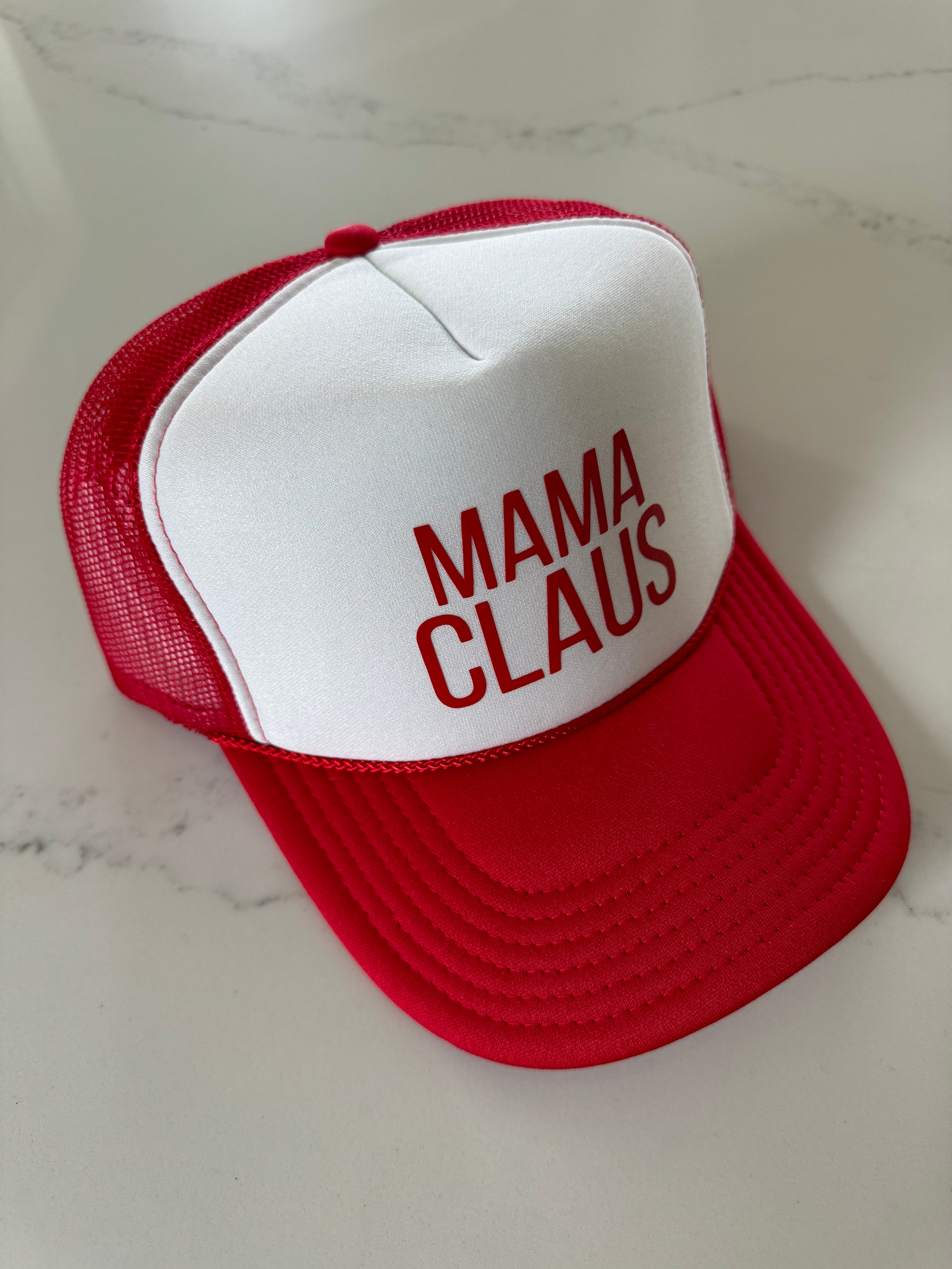 Red Mama Claus Red and White Hat