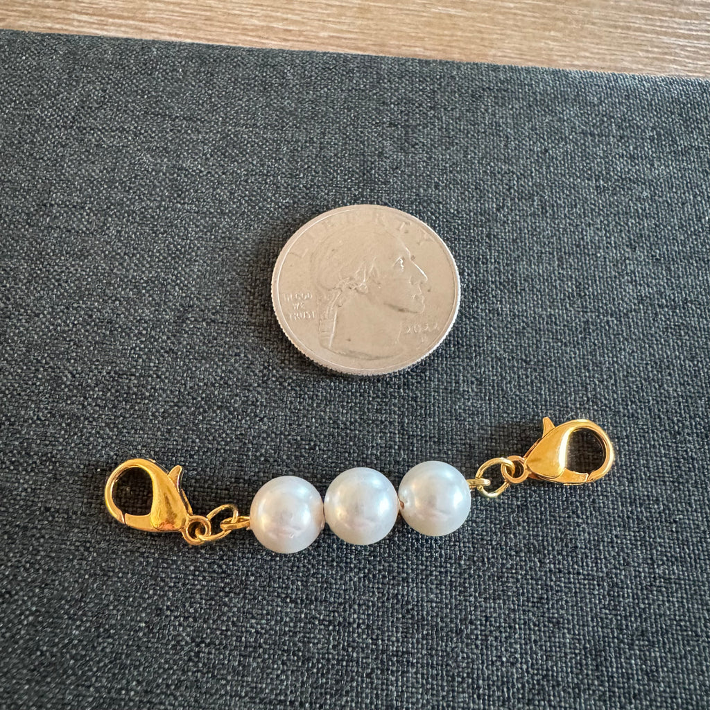 Three Pearl Shoe Charm