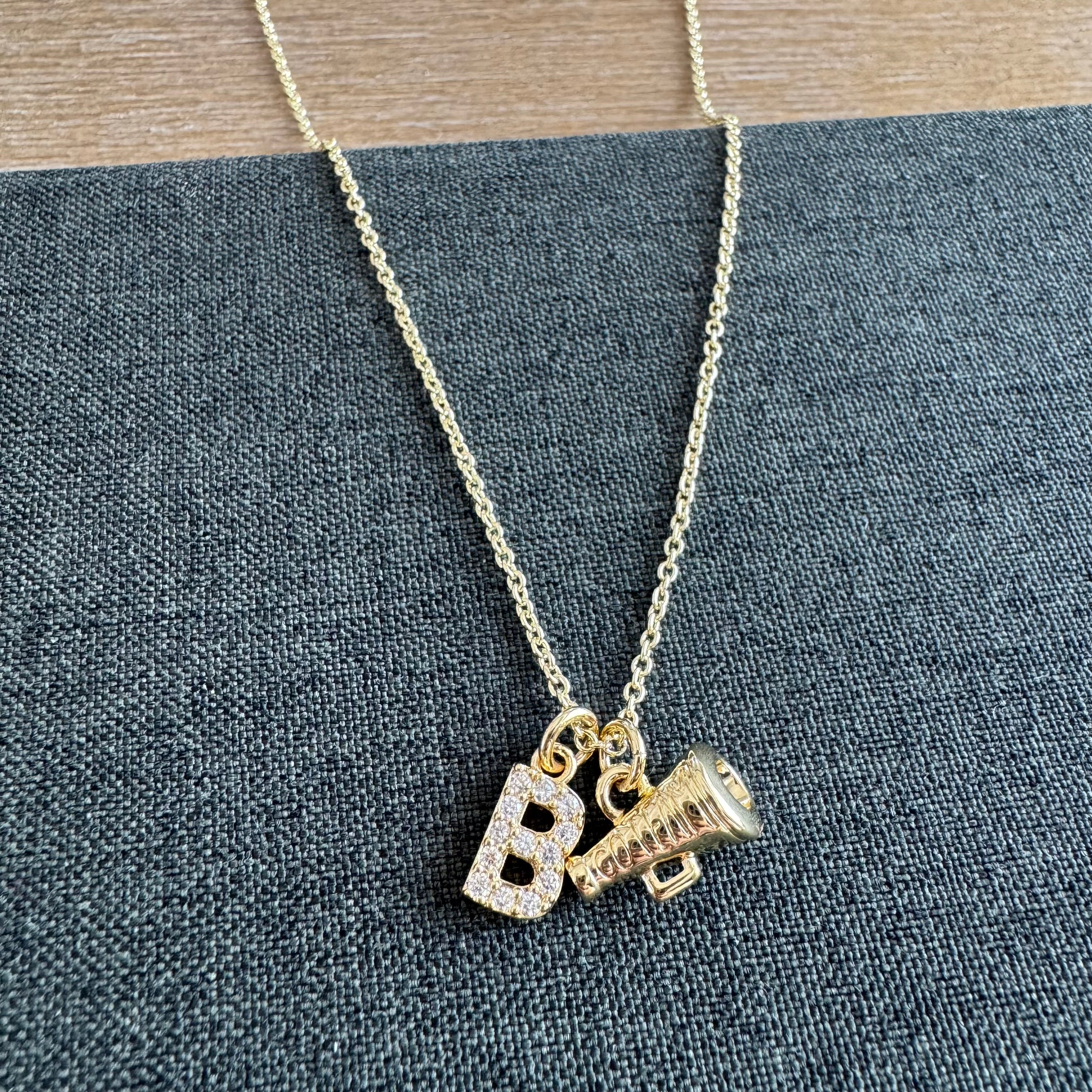 Cheer Initial Necklace