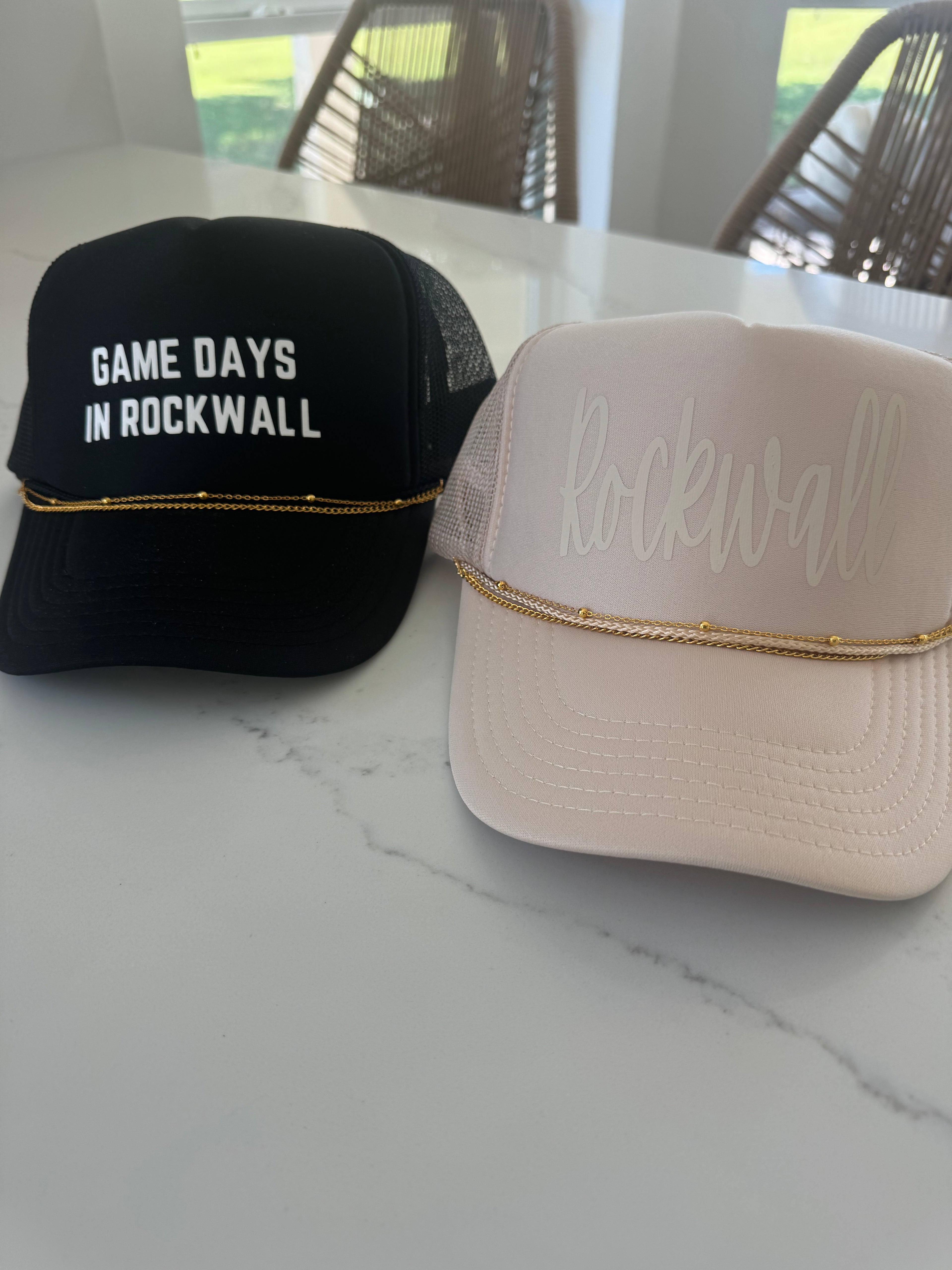 Rockwall Game Day Hometown Hat Set with hat chains