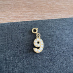 Number Charm Pearl with clasp
