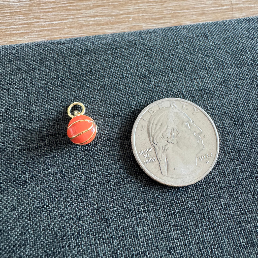 Basketball Round Charm
