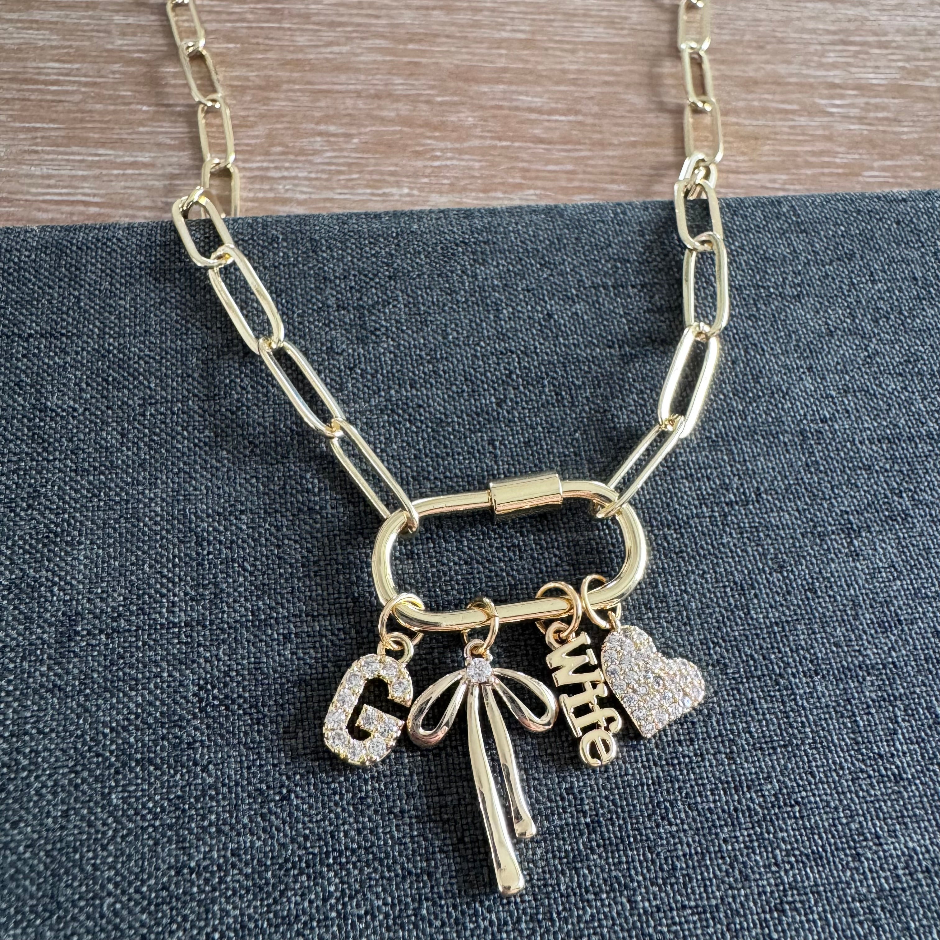 Griffin Carabiner Charm Necklace