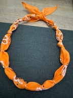 Premade Bandana Necklace TN Orange with silver