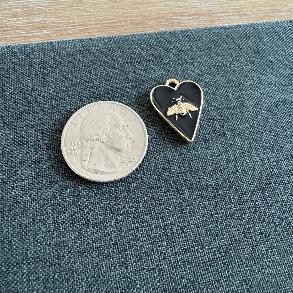 Bee Heart Charm