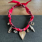 Football Bandana Necklace Red