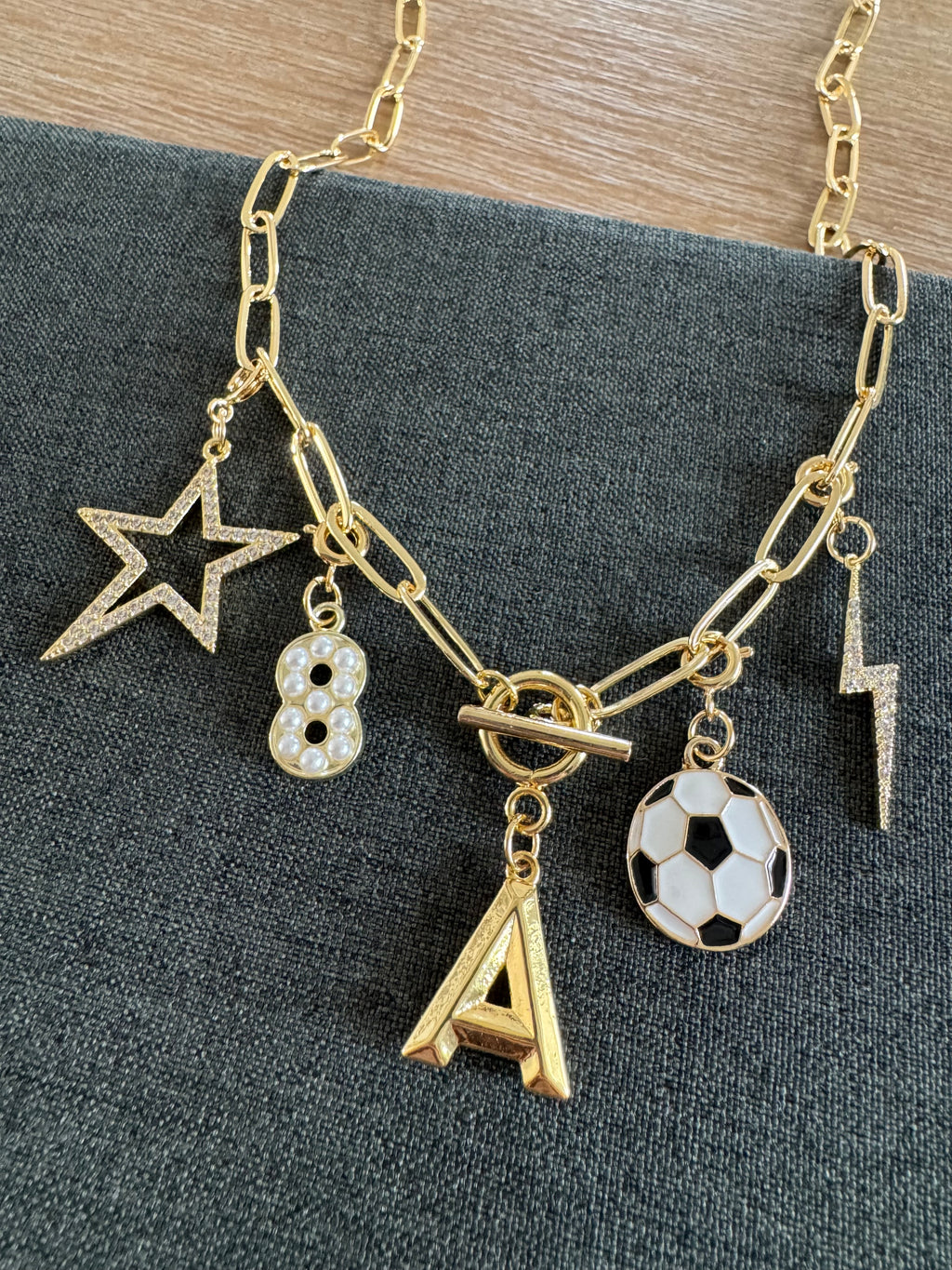 Soccer Number Star Necklace