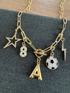 Soccer Number Star Necklace