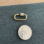 Rhinestone Carabiner Golden