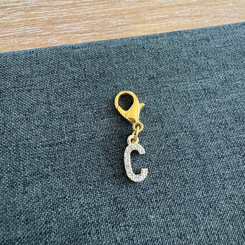 Stone Letter Shoe Charm