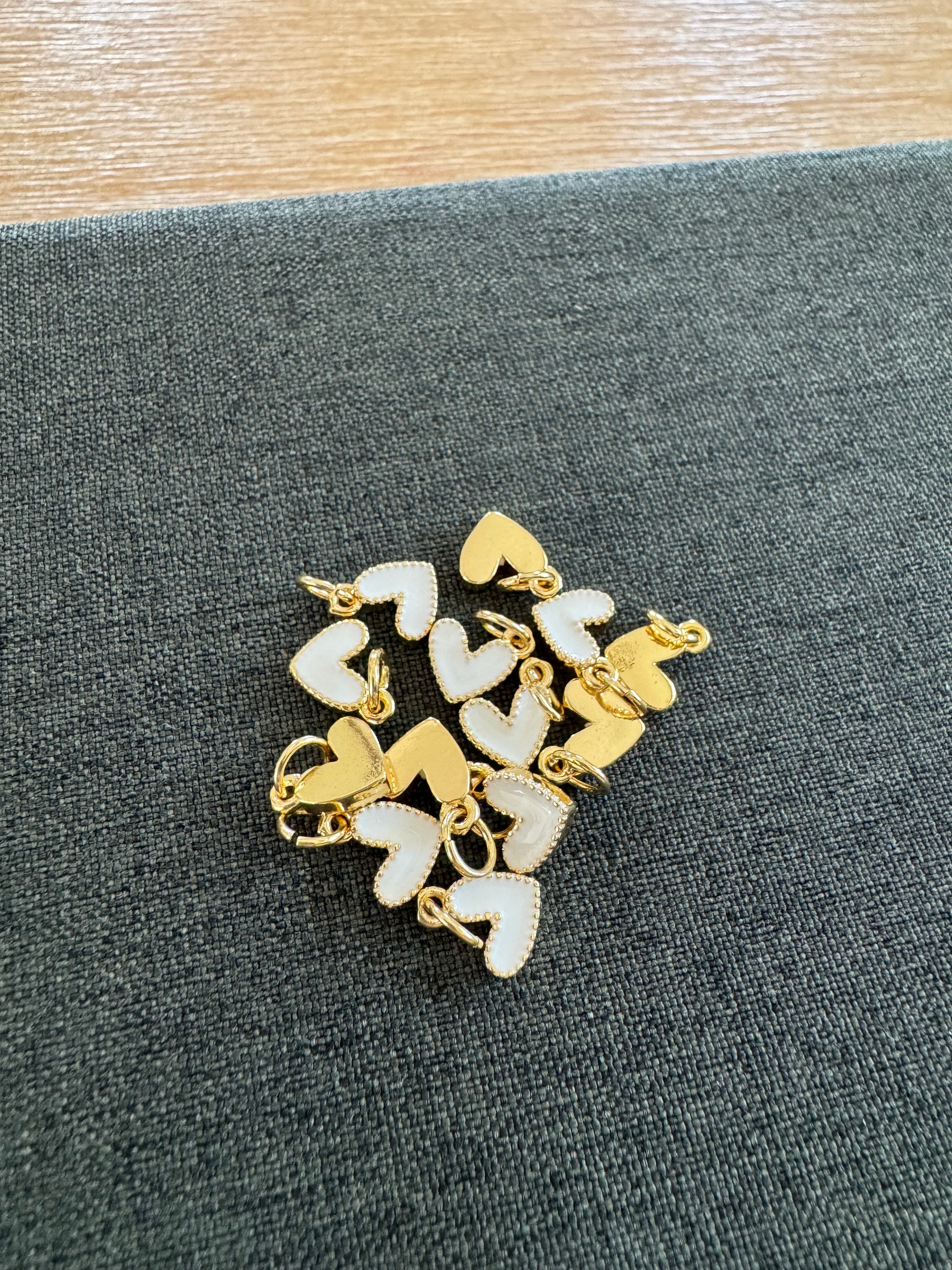 White Heart Charm