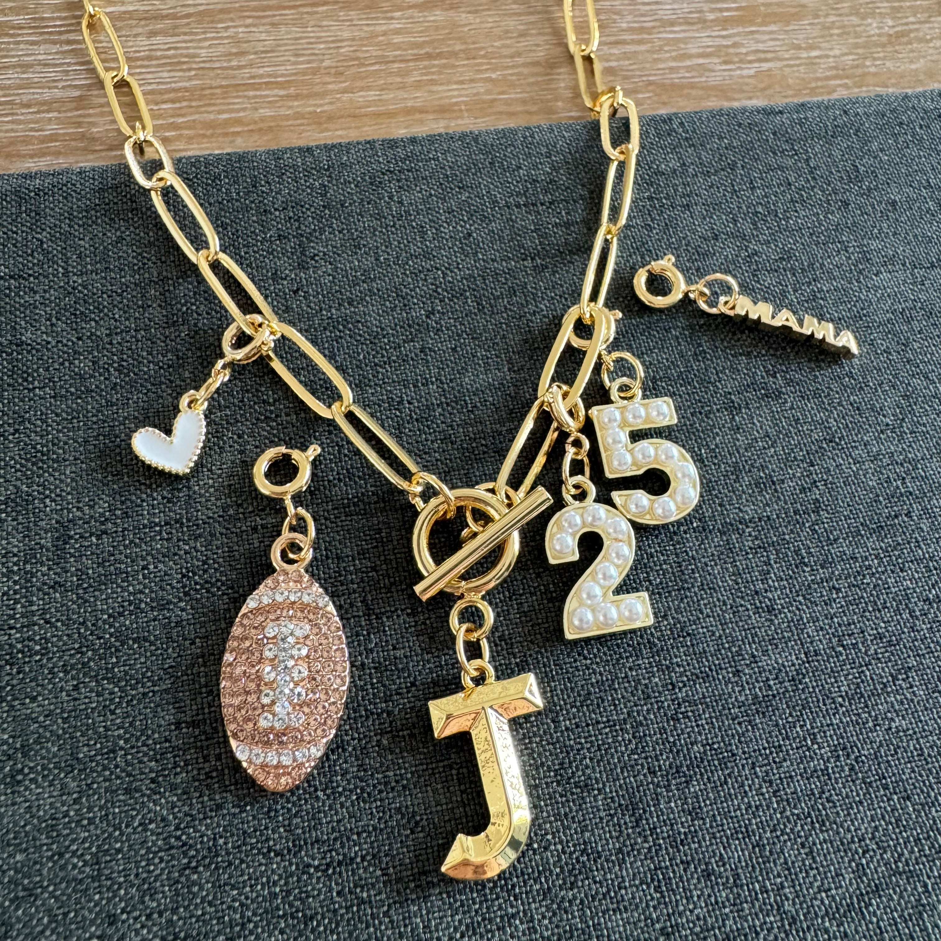 Football Mama Number Necklace
