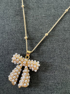 Pearl Bow Necklace