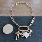 Stafford Carabiner Mom Charm Necklace