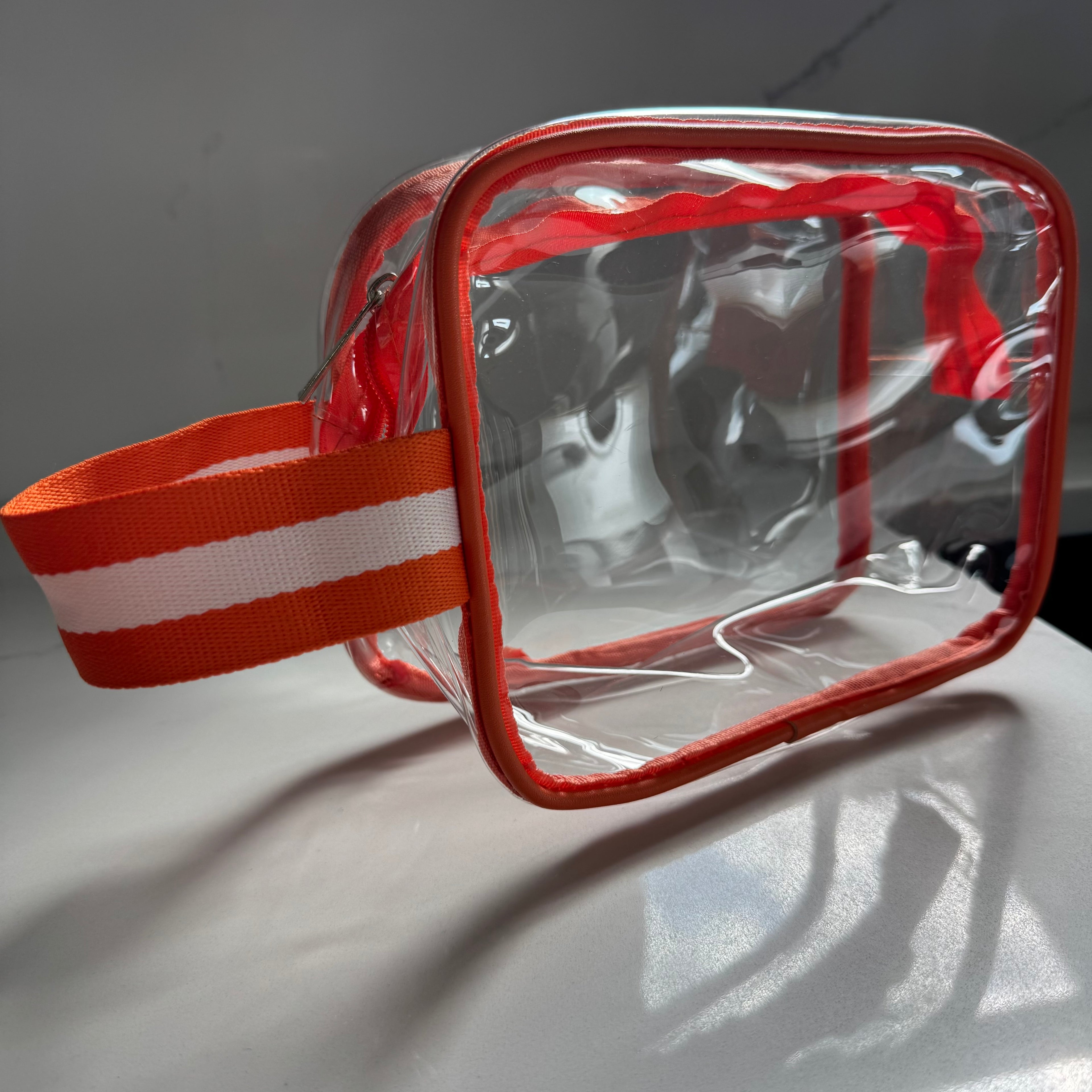 Orange and White Loop Bag