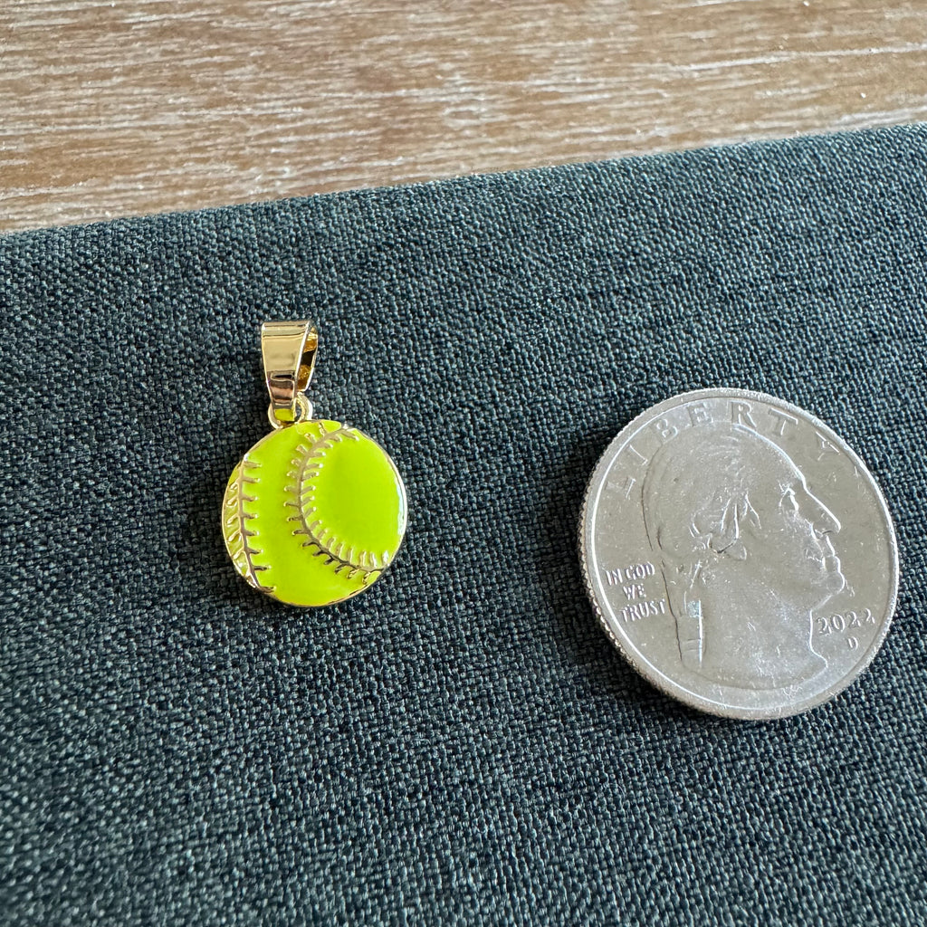 Softball Pendant Charm