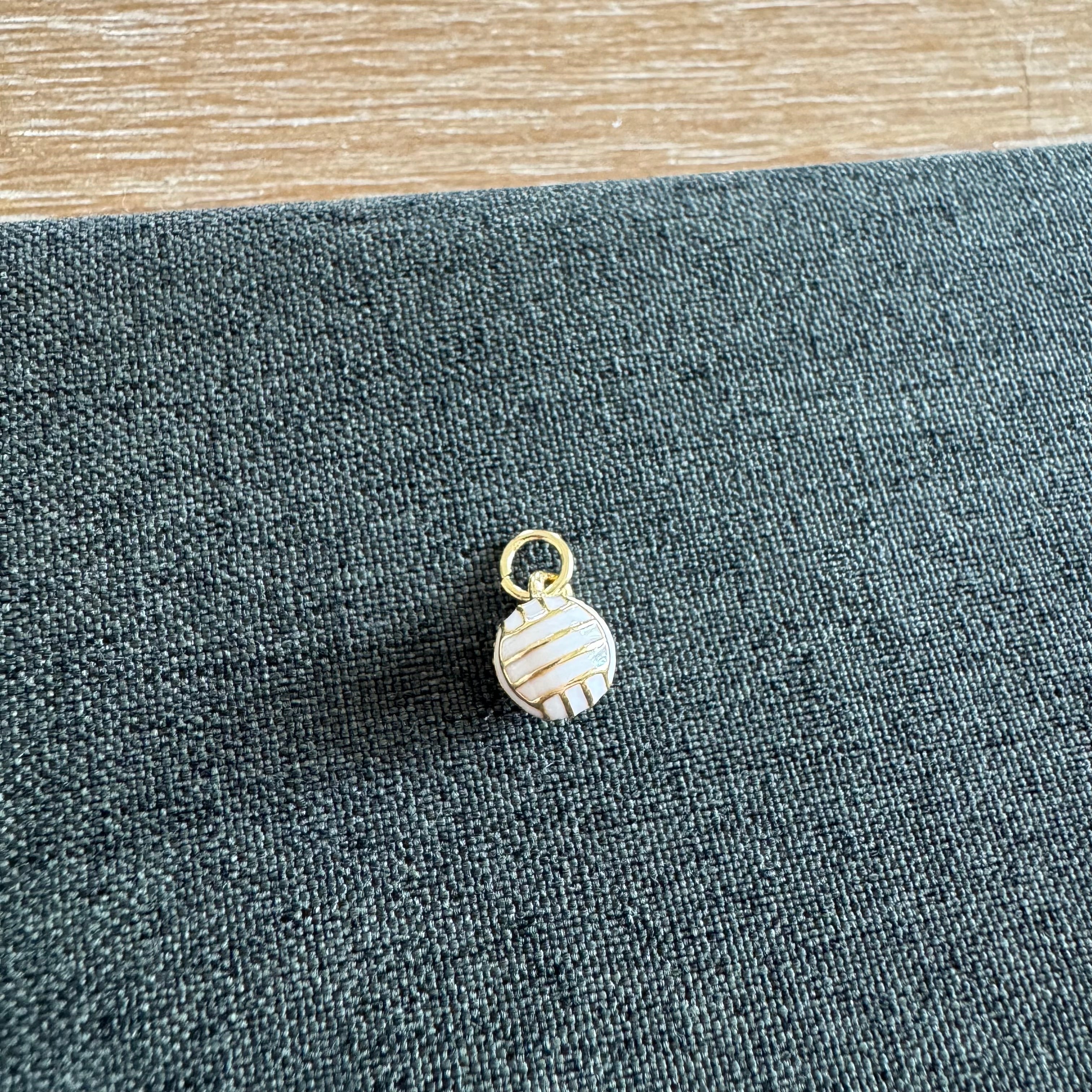 White Volleyball Charm