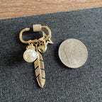 Hometown Rhinestone Carabiner Golden