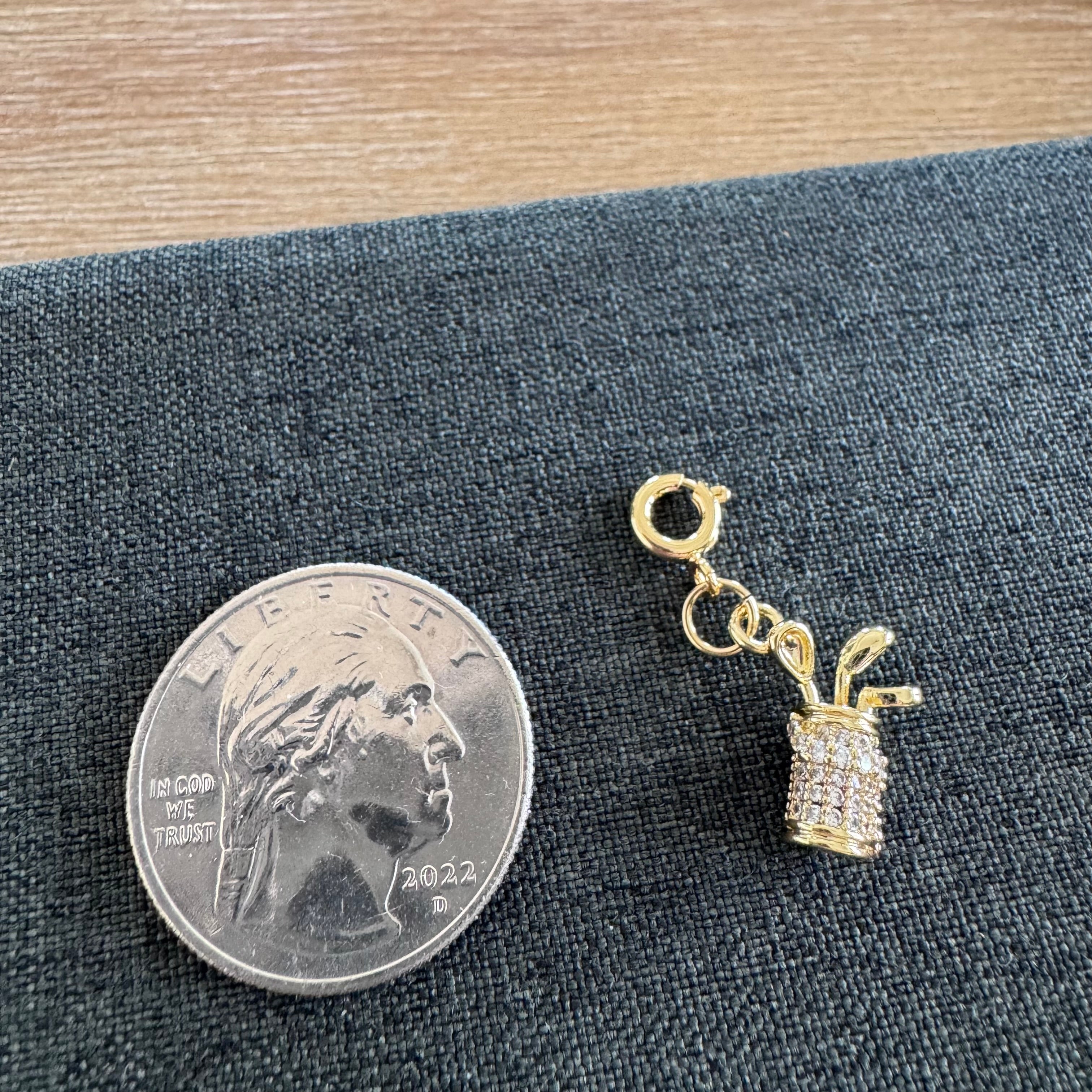 Golf Bag Charm with clasp