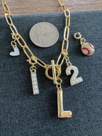 Baseball Bling Charm Necklace