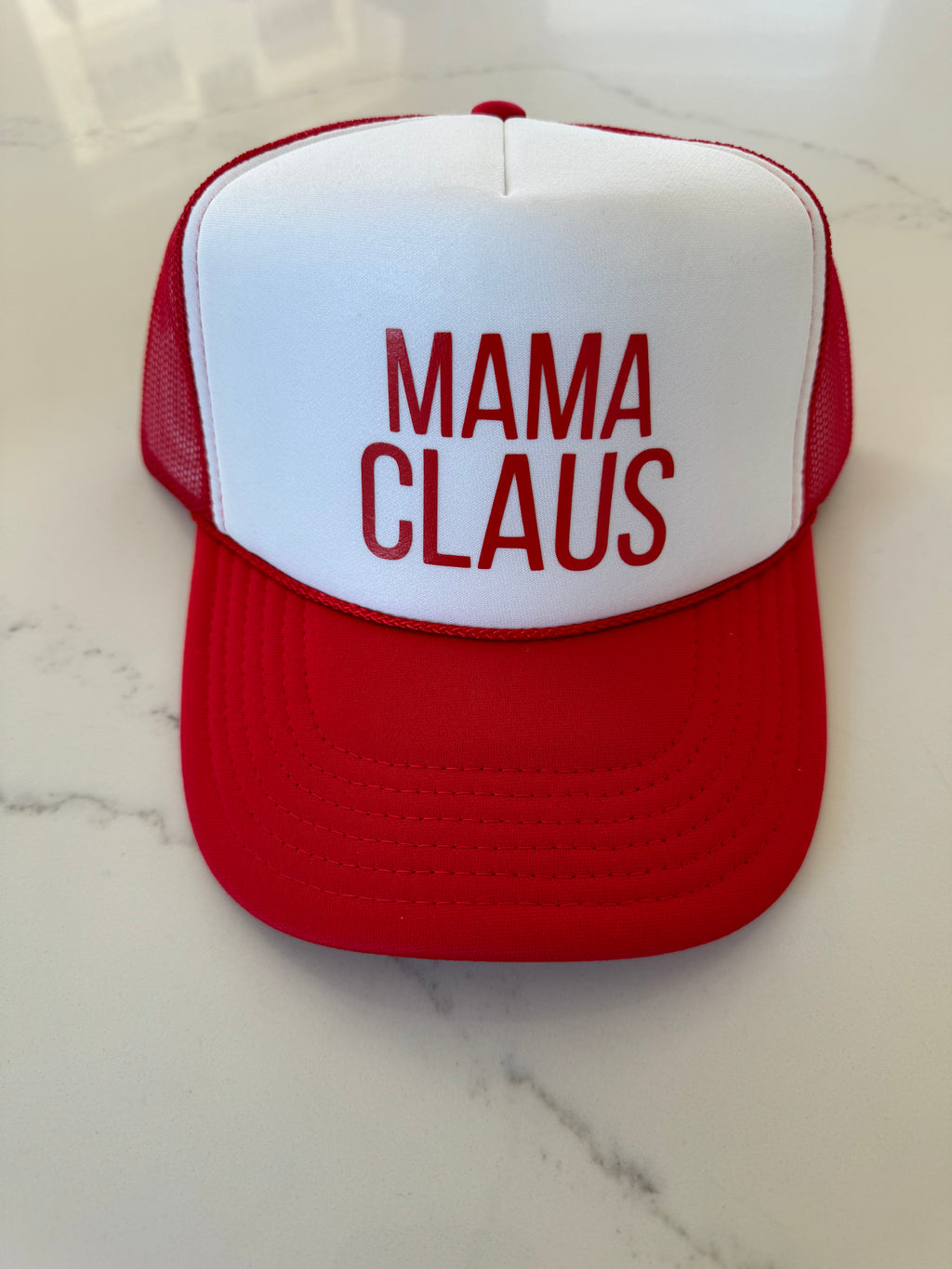 Red Mama Claus Red and White Hat