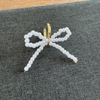 Pearl Bow Shoe Charm