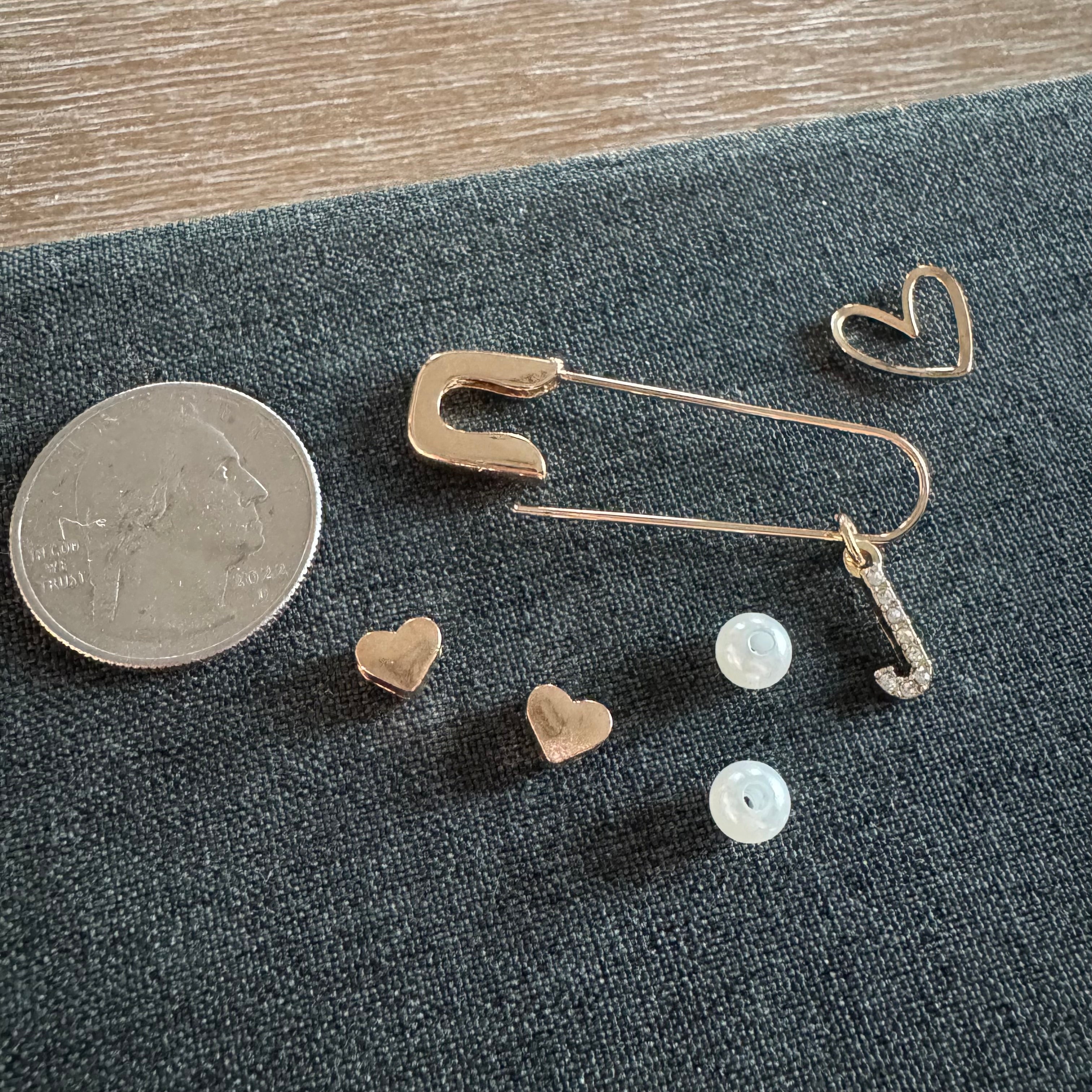 Stone Initial Pin with beads