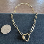 Parker Heart Carabiner Necklace
