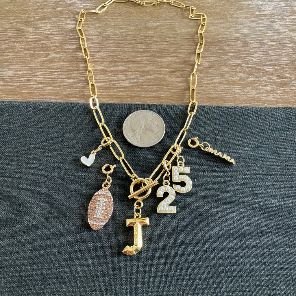 Football Mama Number Necklace