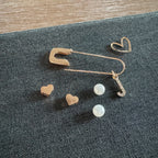 Stone Initial Pin with beads