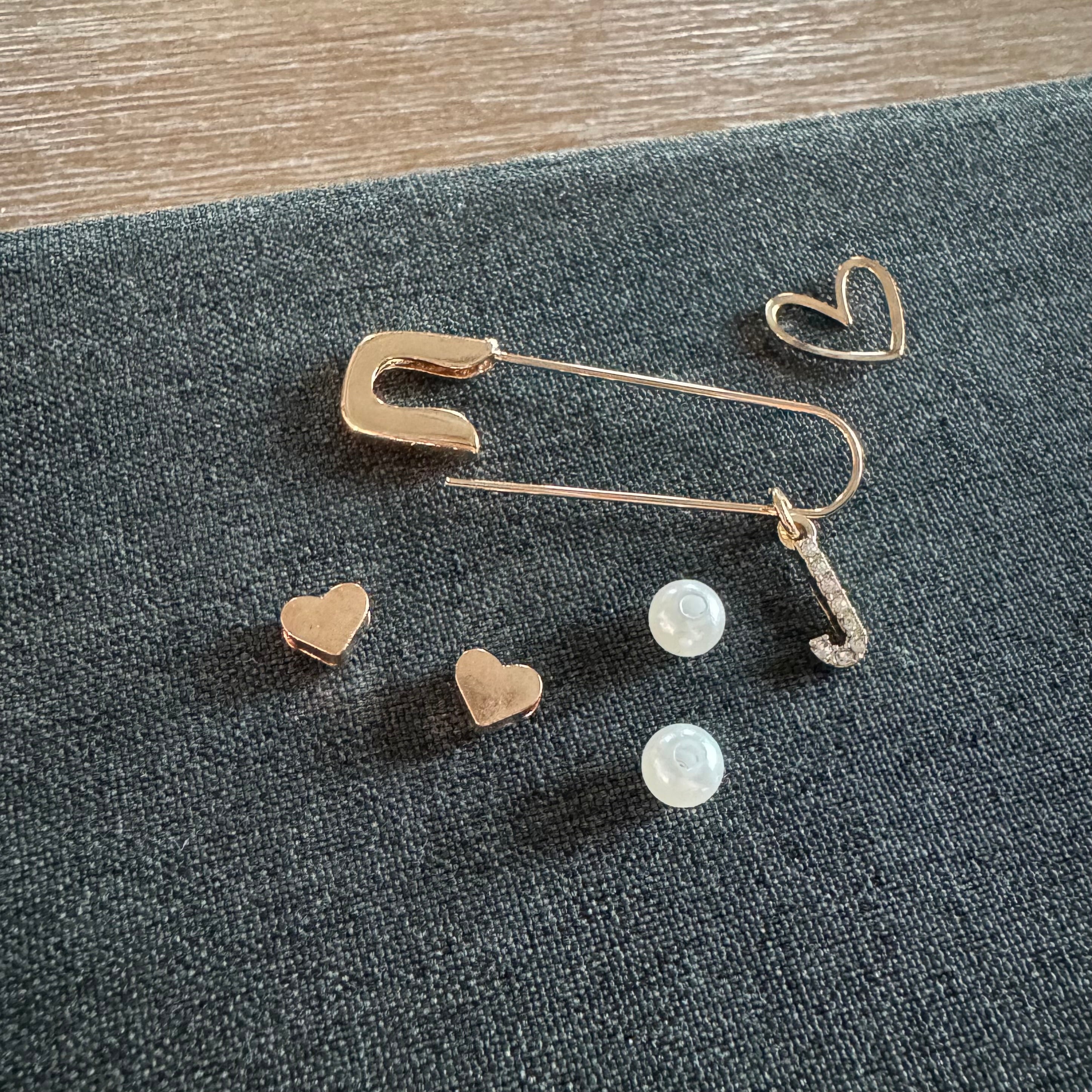 Stone Initial Pin with beads