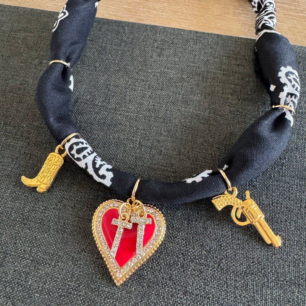 TECH FOOTBALL Bandana Necklace Black