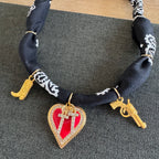 TECH FOOTBALL Bandana Necklace Black