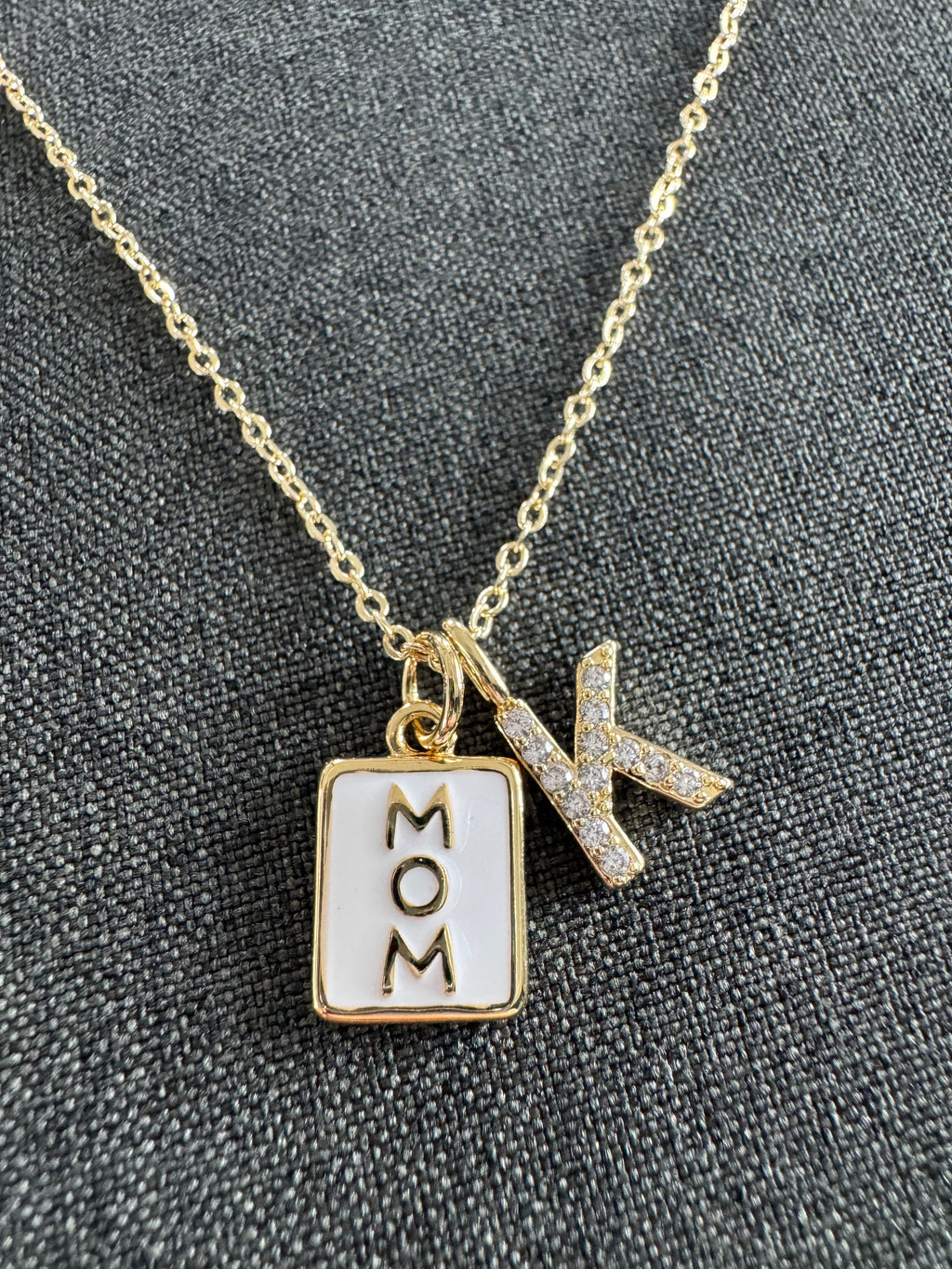 Mom Initial Necklace