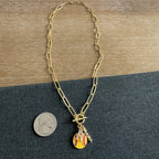 Softball Mama Initial Stone Necklace