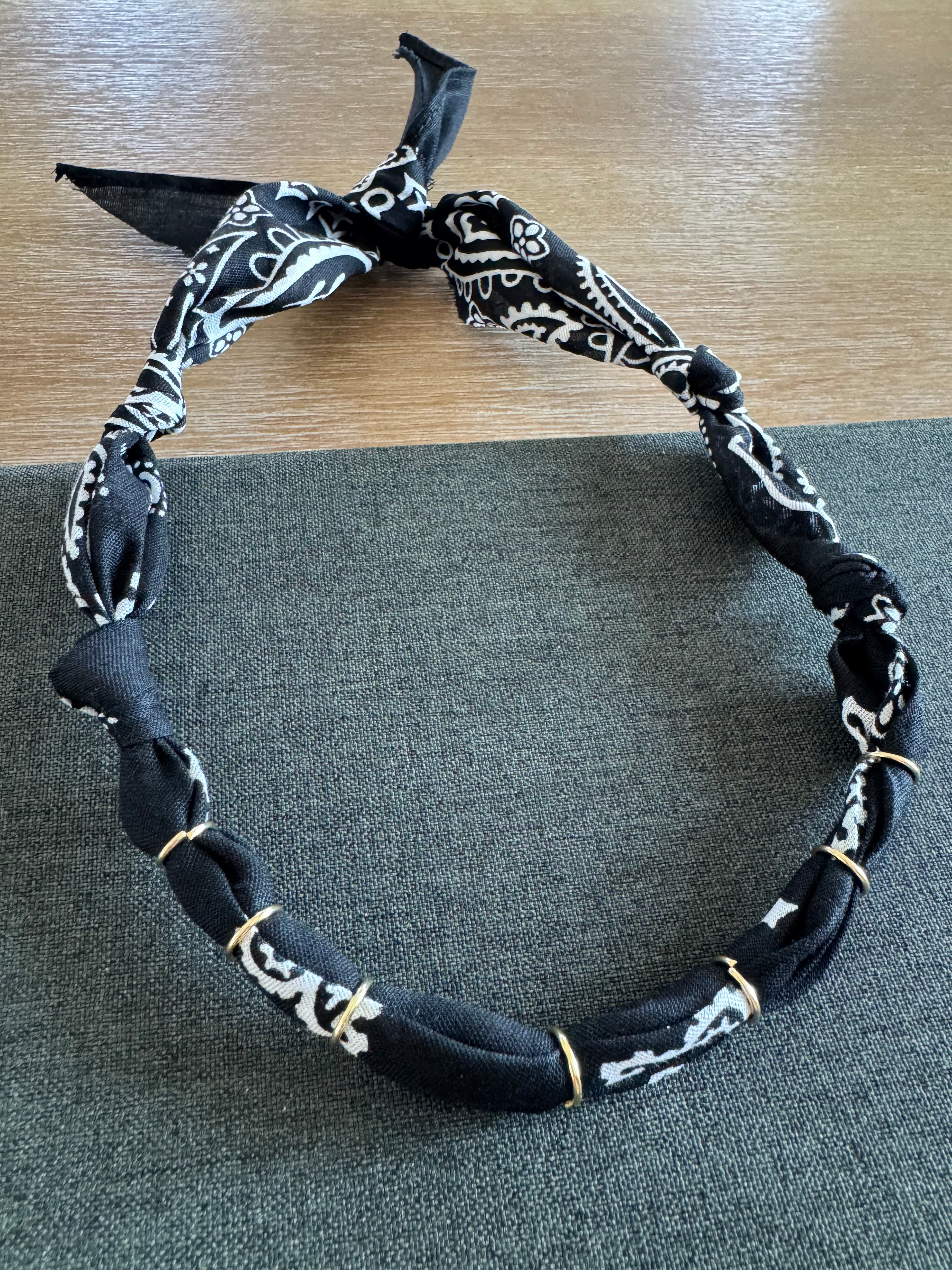 Premade Bandana Necklace Black