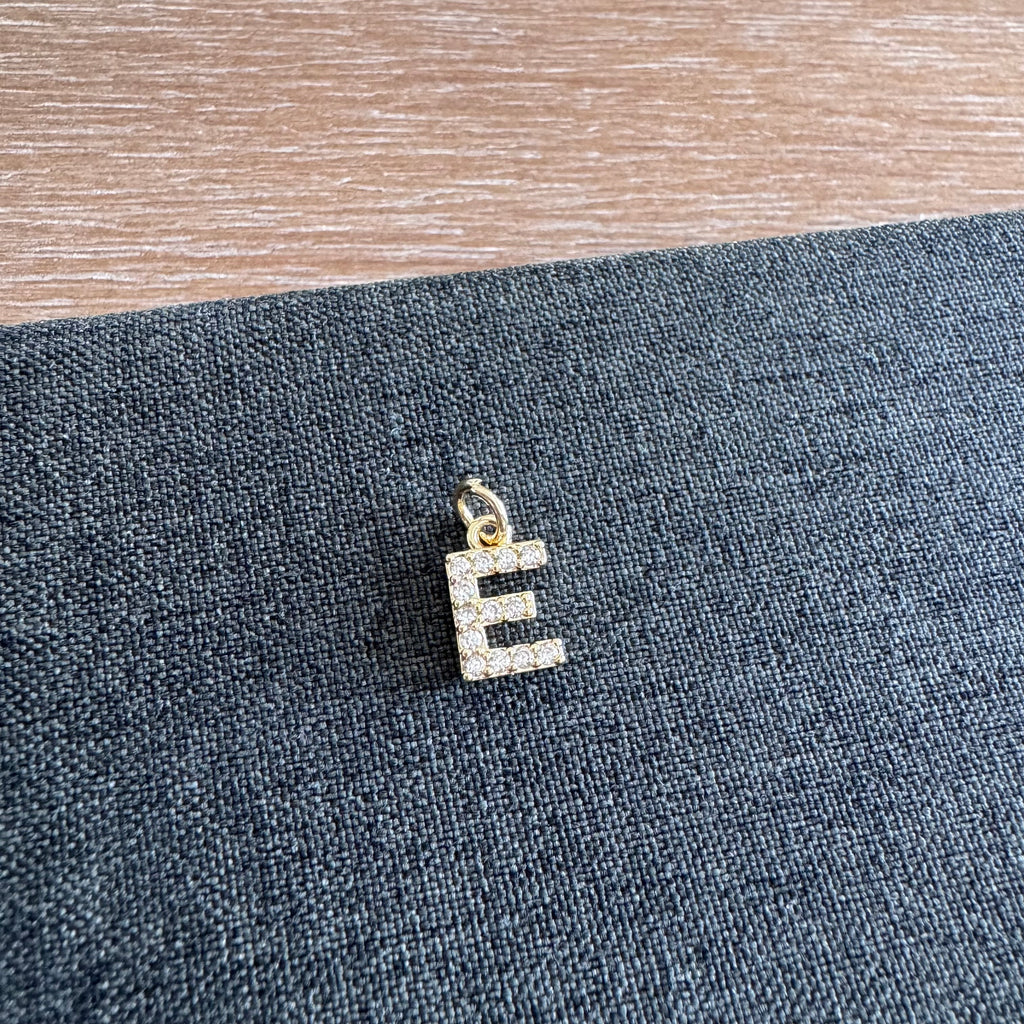 Rhinestone Letter Charm