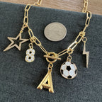 Soccer Number Star Necklace