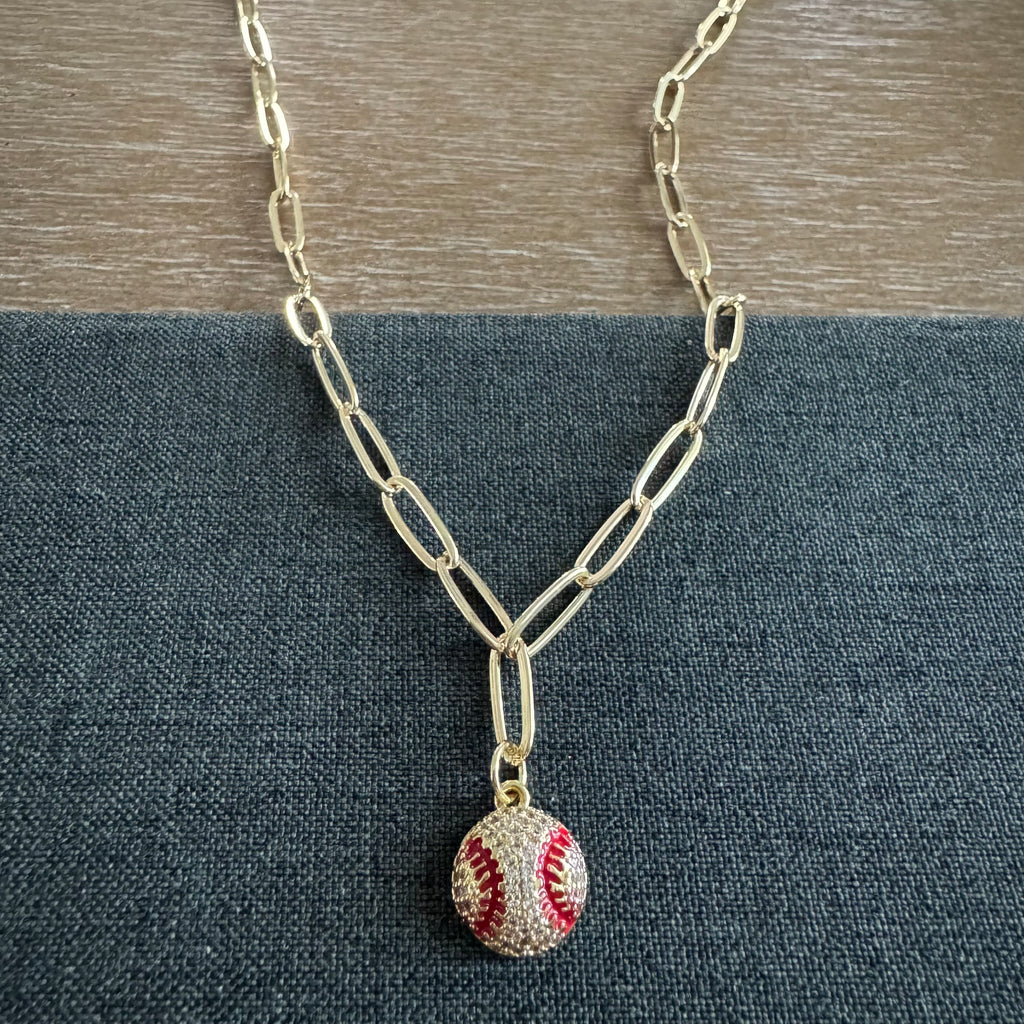 Palmer Baseball Necklace