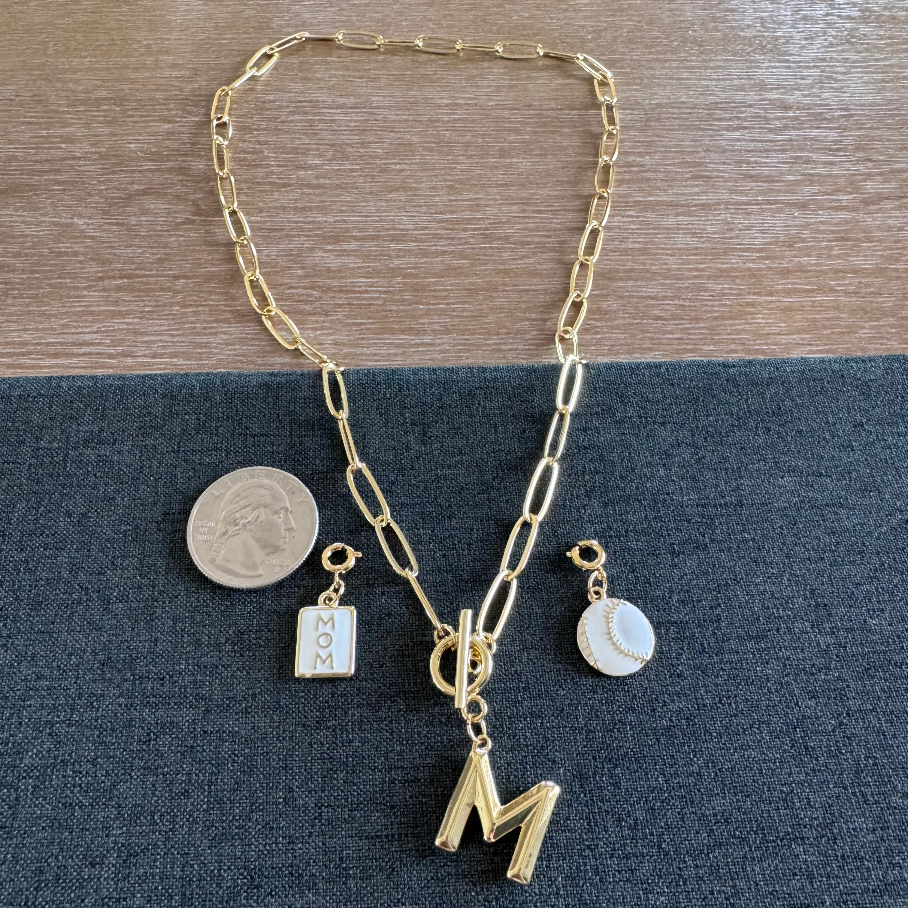 Baseball Mom Tag Necklace