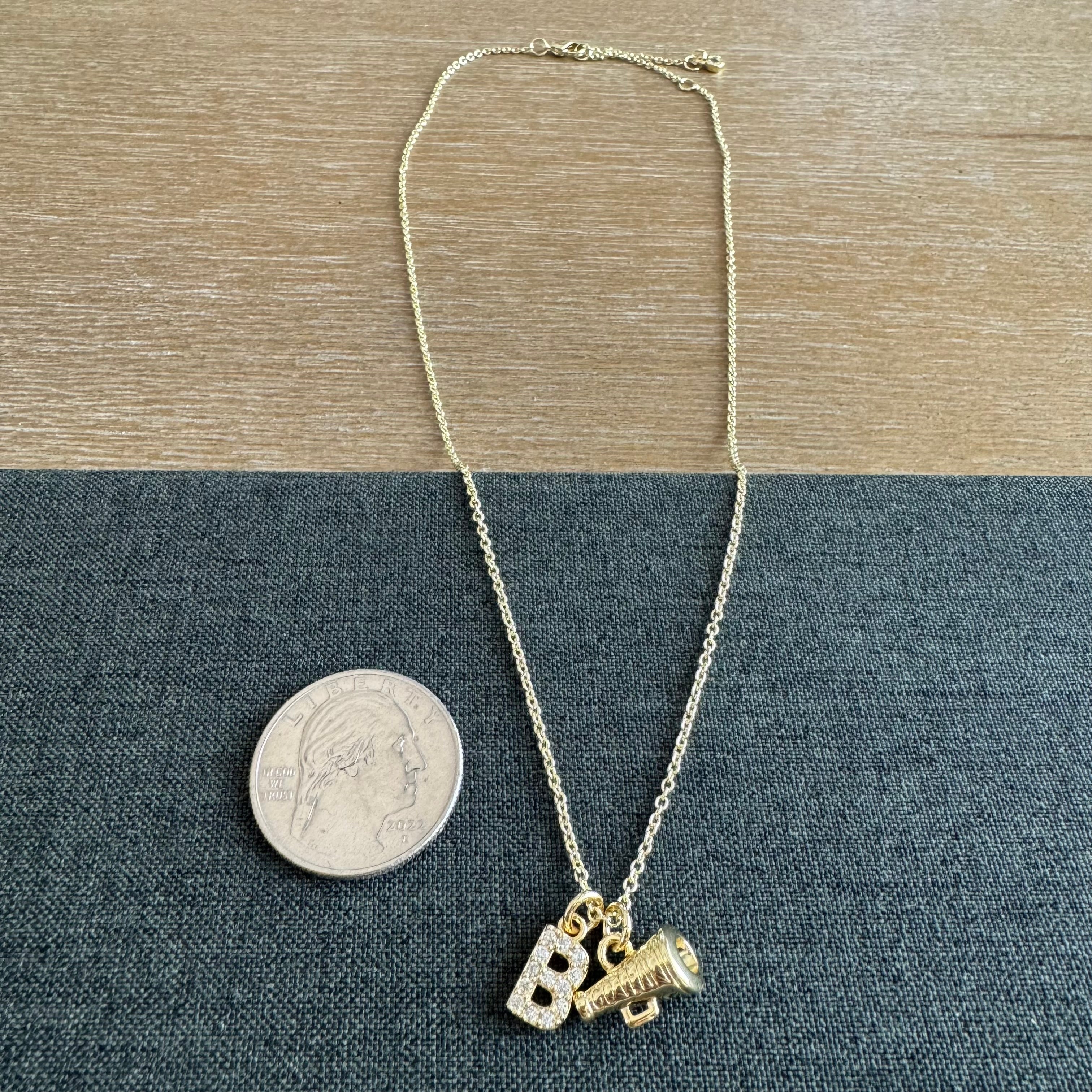 Cheer Initial Necklace