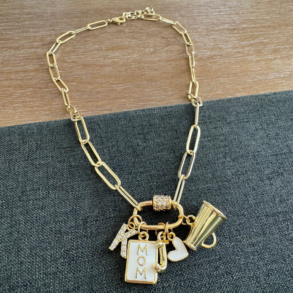 Mia Cheer Mom Carabiner Necklace